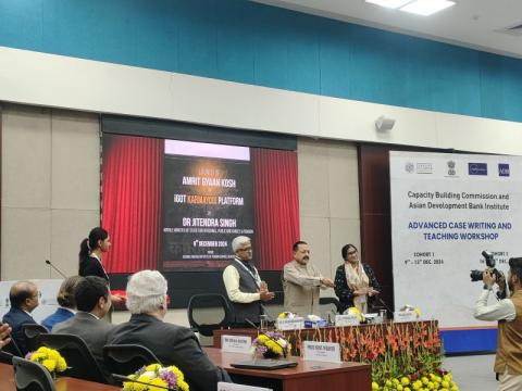 MoS Dr. Jitendra Singh inaugurated the Advanced Case Writing and Teaching Workshop, and launched the Amrit Gyaan Kosh Portal