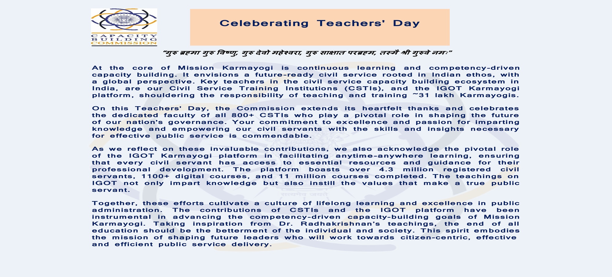 Celebrating Teachers' Day