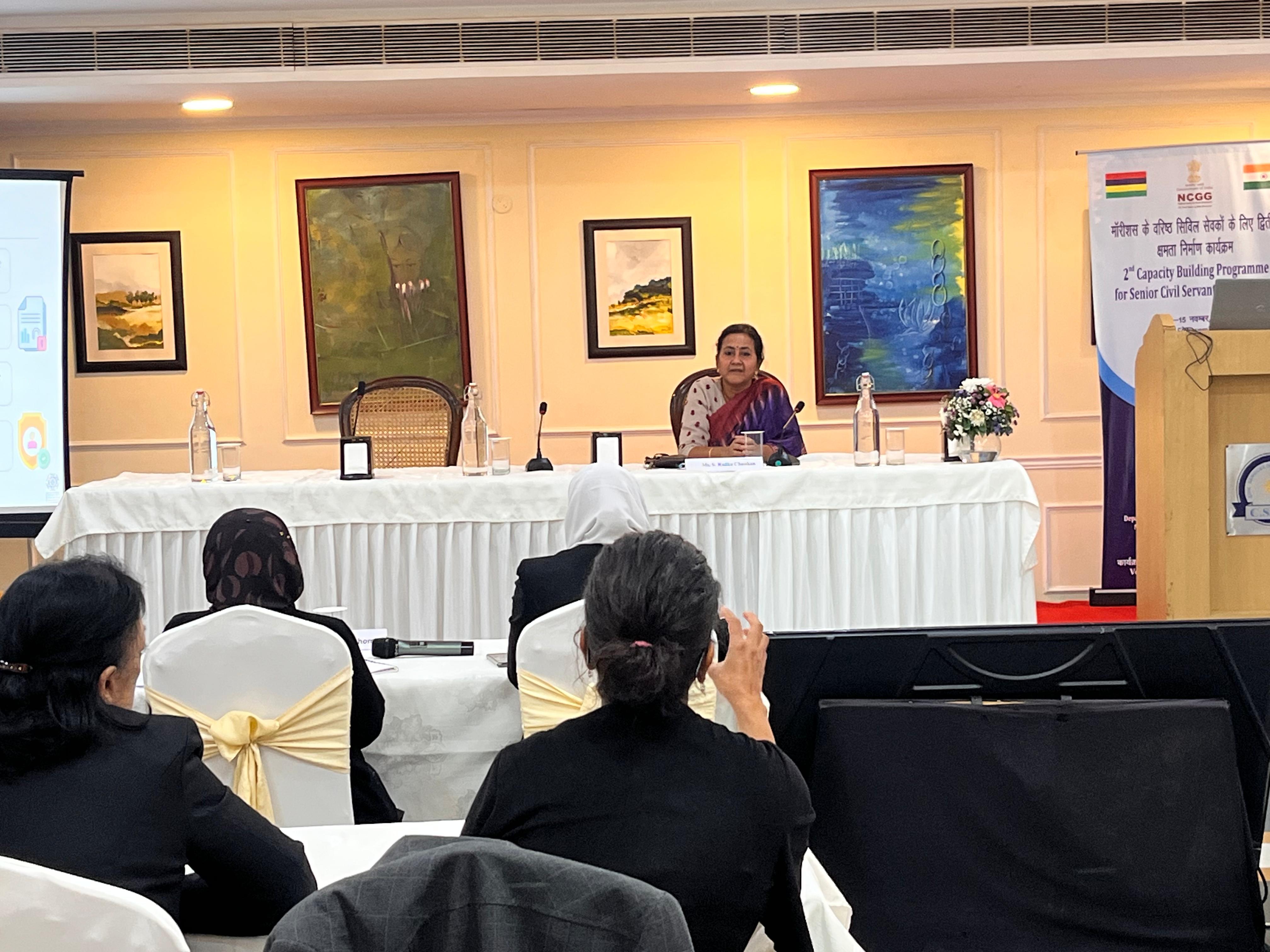 Ms. S. Radha Chauhan, Chairperson, Capacity Building Commission, addressed the Senior Civil Servants of Republic of Mauritius - Image 3
