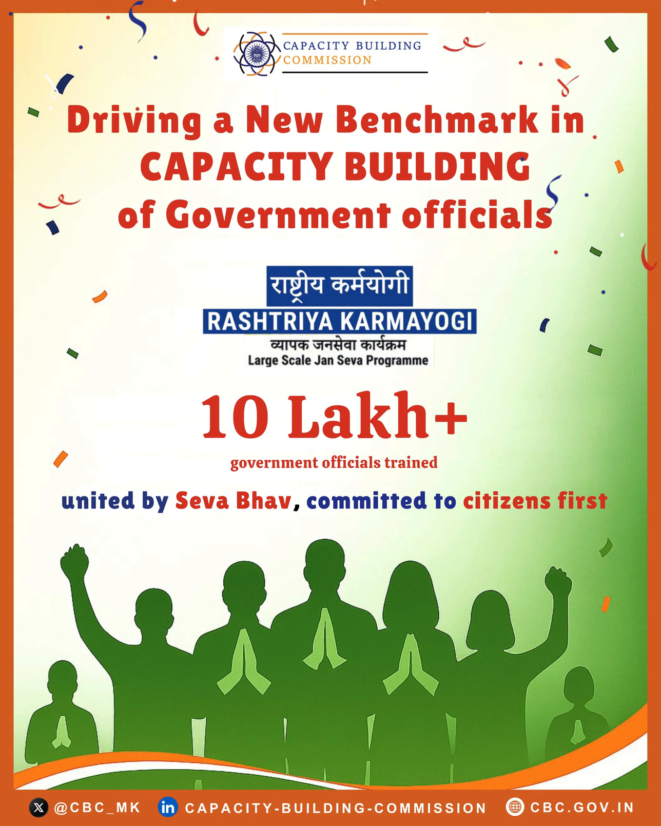 Rashtriya Karmayogi Jan Seva Program - 10,00,000+ Government officials trained.