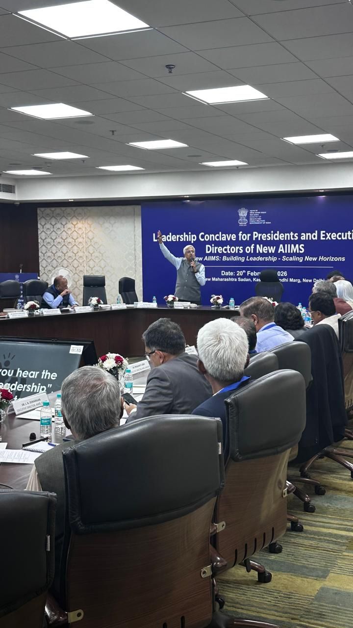 Dr. R. Balasubramaniam, Member–HR, CBC, delivered at session for Presidents and Executive Directors of New AIIMS.