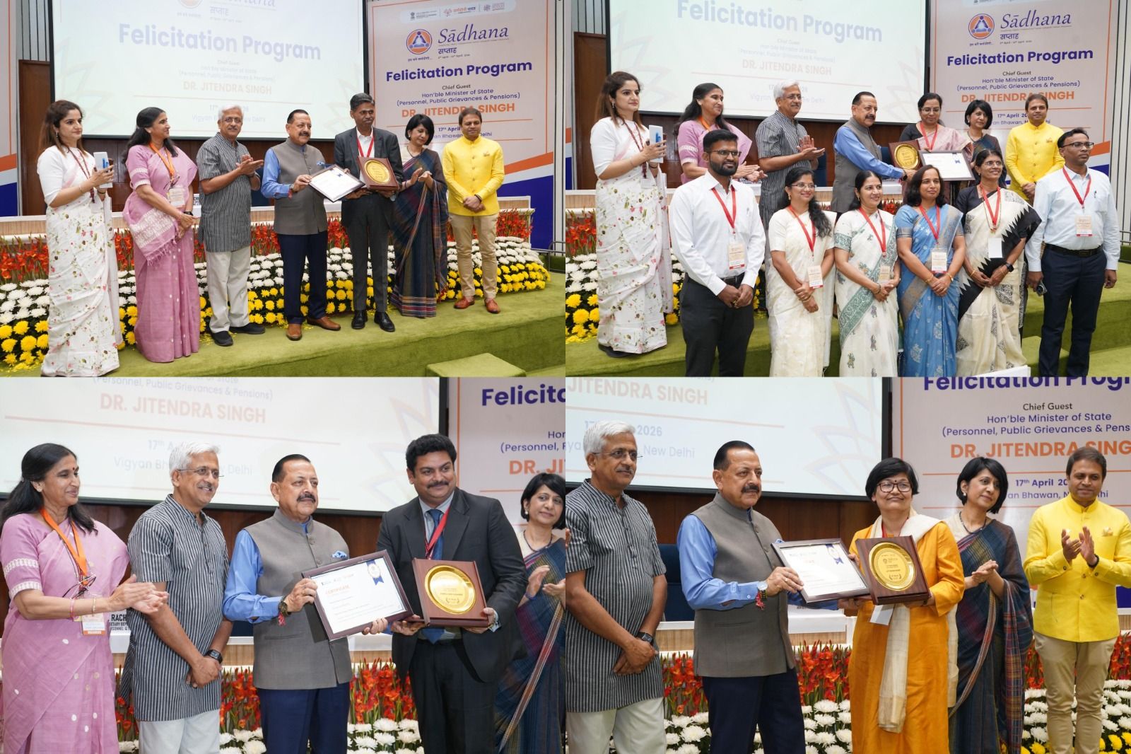 Top-performing Ministries, States, UTs, and government departments/agencies were presented with awards and certificates by MoS (PP), Dr. Jitendra Singh, at the SADHANA Saptah felicitation ceremony held in New Delhi - Image 2