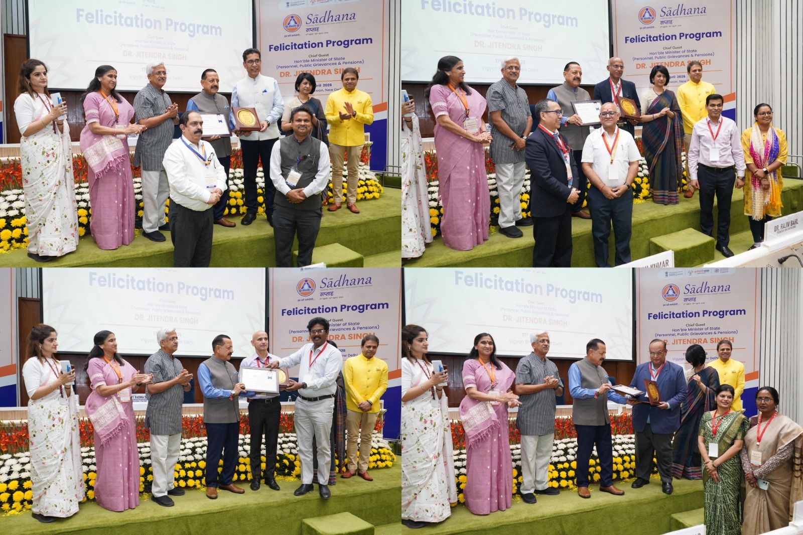 Top-performing Ministries, States, UTs, and government departments/agencies were presented with awards and certificates by MoS (PP), Dr. Jitendra Singh, at the SADHANA Saptah felicitation ceremony held in New Delhi - Image 3