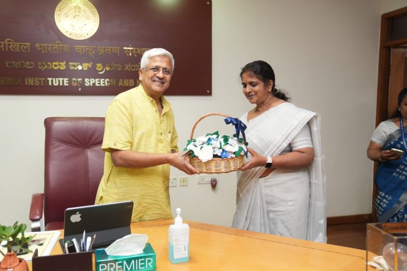 Member (HR), Capacity Building Commission, Dr. R Balasubramaniam visited All India Institute of Speech and Hearing (AIISH), Mysore