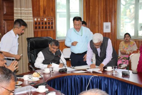 A tripartite Memorandum of Understanding (MoU) was signed between the Capacity Building Commission (CBC), Karmayogi Bharat, and the Government of Manipur