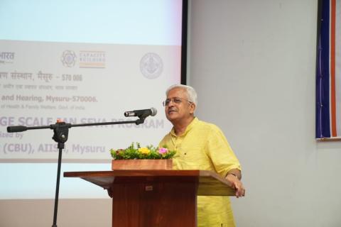 Member (HR), Capacity Building Commission, Dr. R Balasubramaniam visited All India Institute of Speech and Hearing (AIISH), Mysore