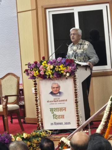 Dr. R Balasubramaniam, Member (HR), Capacity Building Commission (CBC), delivered the keynote address at the Good Governance Day celebrations held in Jaipur