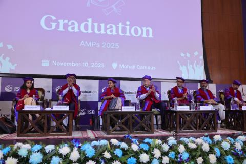 Ms. S Radha Chauhan, Chairperson, Capacity Building Commission, Addresses ISB’s Advanced Management Program Graduation Ceremony