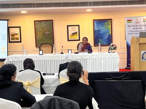 Ms. S. Radha Chauhan, Chairperson, Capacity Building Commission, addressed the Senior Civil Servants of Republic of Mauritius