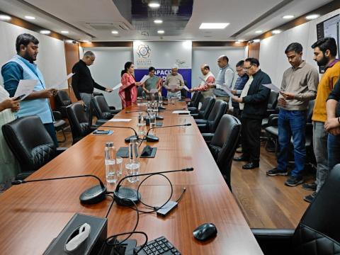 Taking the Pledge by Reading the Preamble of the Constitution of India