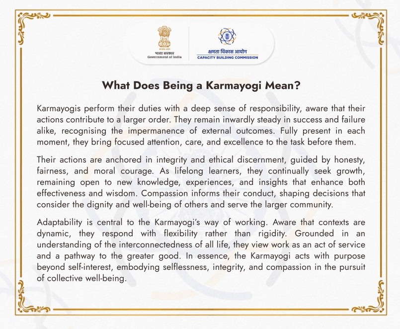 Being a Karmayogi - English